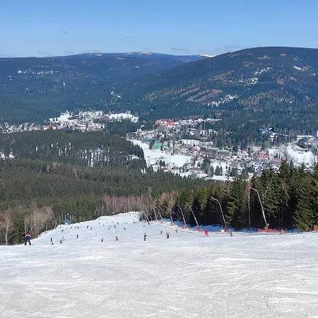 Enjoyharrachov Atraktivni Klidne Studio 3 V Centru Harrachova S Parkovanim, Velkou Terasou, Wifi-Wlan, Sat Zdarma, Moznosti Dobijeni Auta, Vyhledem Do Zahrady A Na Romanticky Kostelik Exterior photo